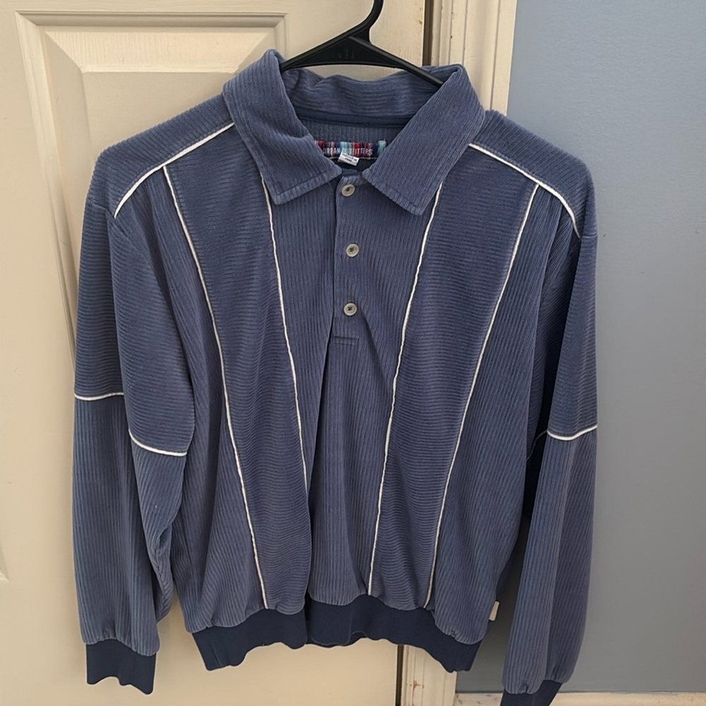 Urban Outfitters Blue Collared Polo Sweater / Long Sleeve Shirt